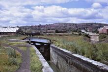 BCN Gower Branch. Bottom Lock, Brades Hall looking South. 11/07/1970