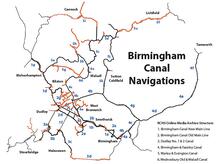 Birmingham Canal Navigations showing the Online Archive Album Structure
