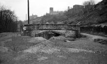 Calder & Hebble Navigation, Halifax Branch. Bridge No 3 and the buried remains of lock number 7