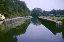 Bank walling to combat subsidence near Armitage, Trent & Mersey Canal, Oct 1972