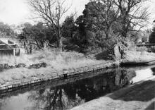 Welshpool Rail Road. Welshpool. View of the wharf on the Montgomery canal at Pont Howell. April 1945  (1)