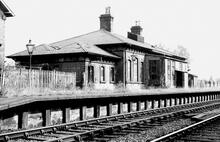 Market Bosworth Station from platform - looking South August 1959 (ASE 10m 61ch)