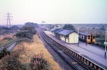 Bidston station (CWK3 @ 4m 75ch) from footbridge. 01 September 1987