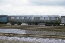 017019  Ex LNER bogie coach in departmental use. Tallington (ECML) 11 May 1975
