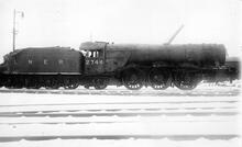 A3 Class 4-6-2 No. 2744 "Grand Parade" after collision at Castlecary 1937 (EGM1 @ 15m 39ch). (Ref: 030932)
